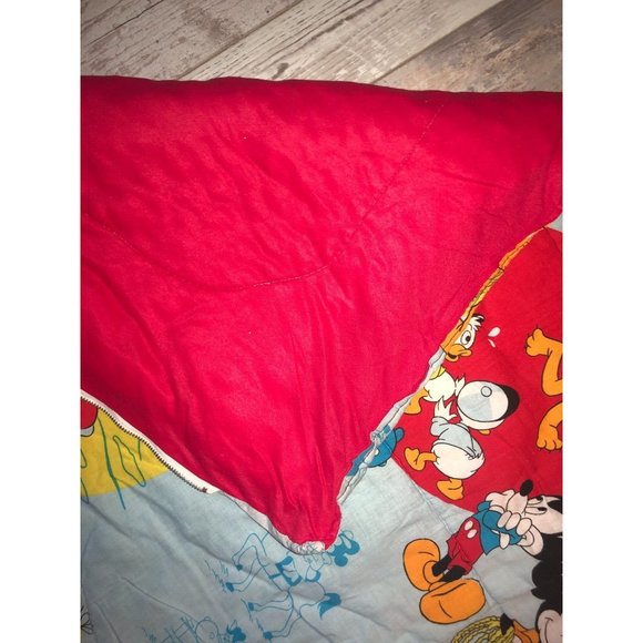 Vintage Disney Mickey Mouse Sleeping Bag ~ Golfing ~ Donald Duck Pluto Nephews - Picture 6 of 10